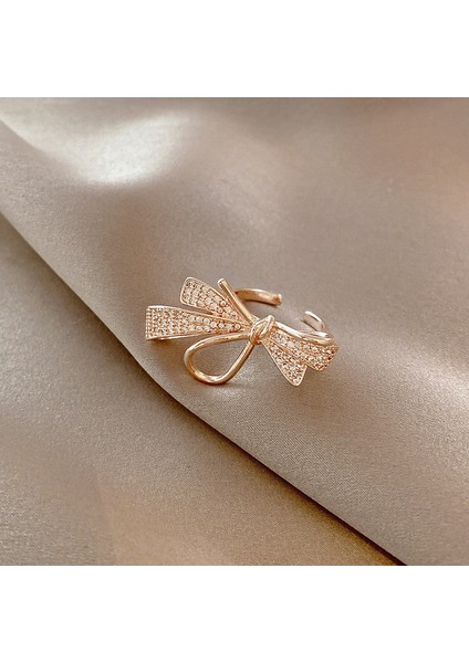 Kadın Moda Yüzük Fiyonk YÜZÜK-J439 Rose Gold (Yurt Dışından)