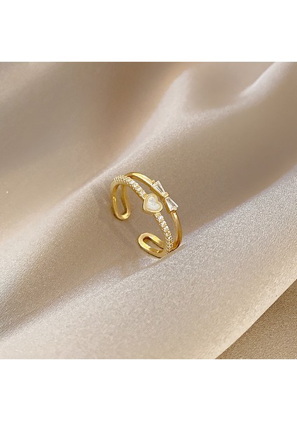 Kadın Moda Yüzük Aşk YÜZÜĞÜ-J475 Altın (Yurt Dışından)