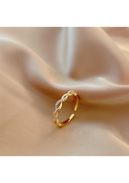 Kadın Modası Yüzük Tek Stil YÜZÜK-J180 Altın (Yurt Dışından)