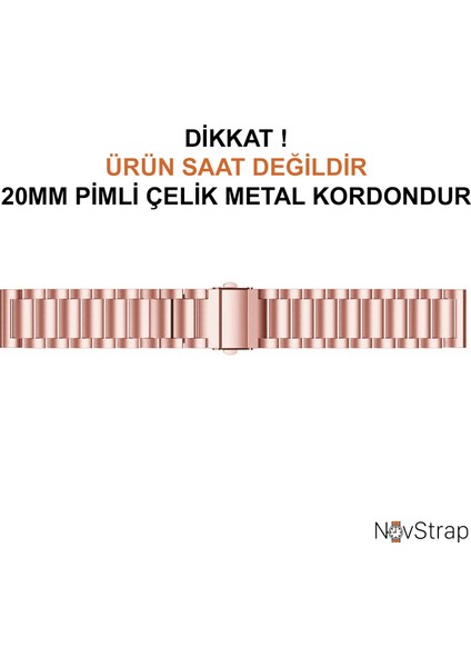 Samsung Galaxy Watch 7 Fe 4 5 Pro 6 Seri 40 42 43 44 45 46 47 Mm Uyumlu Kordon (20MM) Çelik Metal indirimleri
