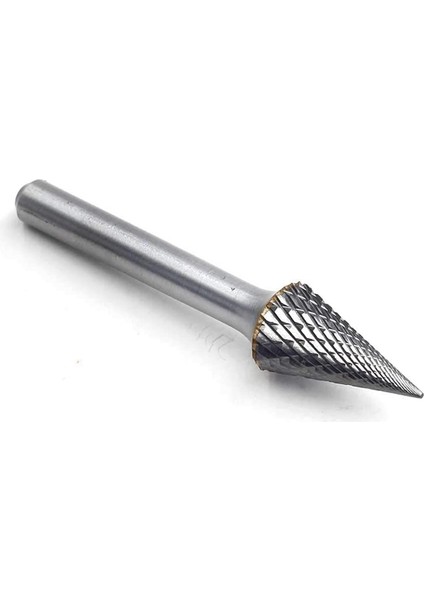 Tungsten Karbür Çapak Sivri Koni Şekli Çift Kesim Döner Çapak Dosyası 70X12MM 1/4 Inç Şaft Çapı ile (Yurt Dışından)