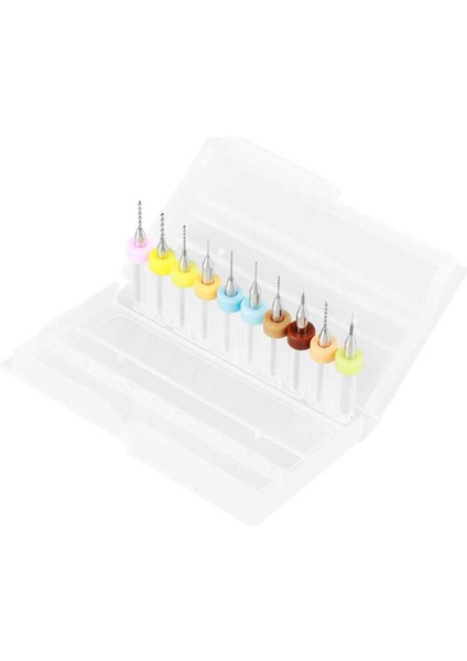 Mikro Matkap Uçları Devre Kartı Ev Için Kararlı 10 Adet 0.1-1.0mm (Yurt Dışından)