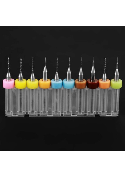 Mikro Matkap Uçları Devre Kartı Ev Için Kararlı 10 Adet 0.1-1.0mm (Yurt Dışından)
