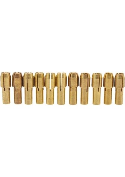 Moda 11 Adet/takım Mini Matkap Pirinç Pens Chuck Aksesuarları Dremel Döner Güç Aracı Için (Yurt Dışından) indirimleri