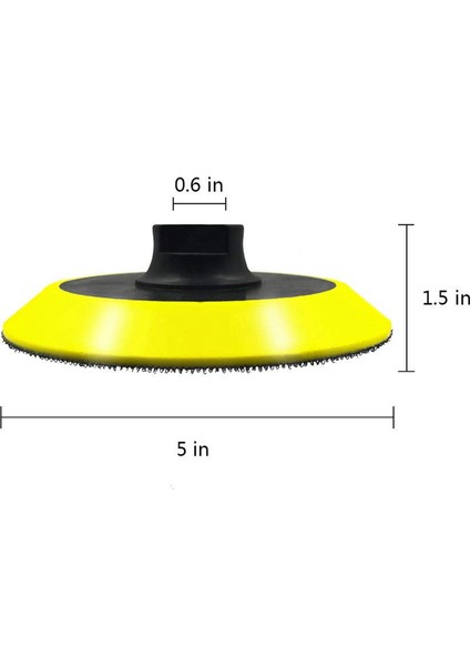 Cırtlı Zımpara Pedi-4 * 5 Inç Cırtlı Zımpara Pedi (Çardak/şap Dahil Değildir)-Sarı (Yurt Dışından)