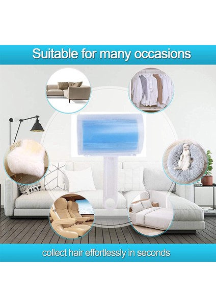 Yıkanabilir Tekrar Kullanılabilir Jel Tüy Bırakmayan Rulo-2 x 10CM Yapışkan Rulo 3 x Küçük Rulo-Mavi&beyaz (Yurt Dışından) fırsatları