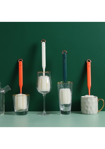 Uzun Saplı Bardak Şişe Temizleme Fırçası Standı Kolu ile Spor Şişeleri Bebek Şişeleri Sünger Temizleyici Scourer Ev (Yurt Dışından)