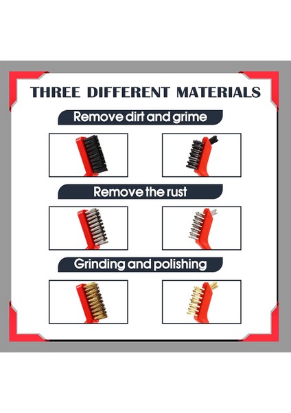 Adet Tel Fırça Yeni Kırmızı Metal Temizleme Seti, Temizlemek Için Kavisli Saplı Pas, Boya, Ağır ve Hafif Ev Temizliği (Yurt Dışından) modelleri