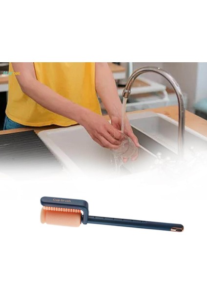 Cam Kapak Temizleme Fırçası Bardak Kupa Yıkama Fırçası Çok Amaçlı Mutfak Temizleme Araçları Bardak ve Kapak Temizleme Fırçası Bardak Kapağı Oluk Temizleyici (Yurt Dışından)