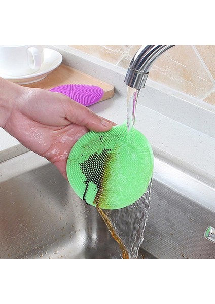 [sıcak] 6 Adet Silikon Temizleme Fırçaları Yumuşak Silikon Ovma Pedi Yıkama Süngeri Bulaşık Kase Pot Temizleyici Yıkama Aracı Mutfak Aksesuarları (Yurt Dışından)