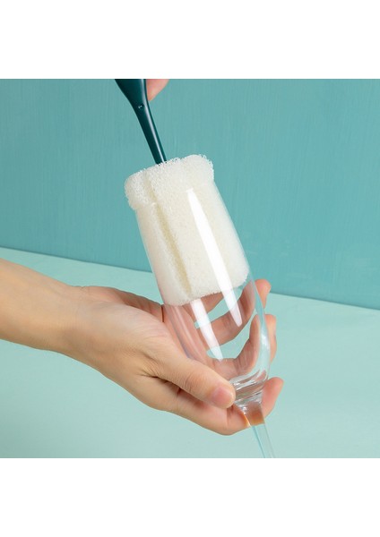 Uzun Saplı Bardak Şişe Temizleme Fırçası Standı Kolu ile Spor Şişeleri Bebek Şişeleri Sünger Temizleyici Scourer Ev (Yurt Dışından) modelleri