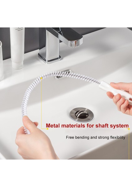 1/10 Adet Uzun Temiz Fırça Lavabo Borusu Tarama Fırçası Takunya Deliği Sökücü Araçları Esnek Temizleyici Mutfak Drenaj Banyo Kanalizasyon Saç (Yurt Dışından)