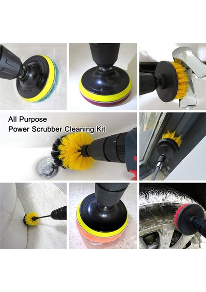 5 Adet 3 Adet Elektrikli Matkap-Fırça Seti Güç Scrubber Fırça Halı Banyo Yüzey Küvet Duş Kiremit Araba Lastikleri Temizleme Araçları (Yurt Dışından) modelleri