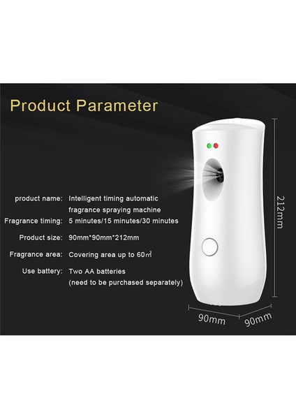 Otomatik Koku Püskürtme Makinesi Banyo Zamanlı Koku Temizleme, Siyah (Yurt Dışından) fiyatları