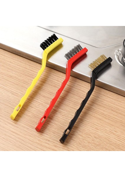 3 Renk Gaz Sobası Temizleme Fırçası Mutfak Aralık Fırçası Davlumbaz Soba Temizleme Aracı Çelik Tel Küçük Fırça (Yurt Dışından)
