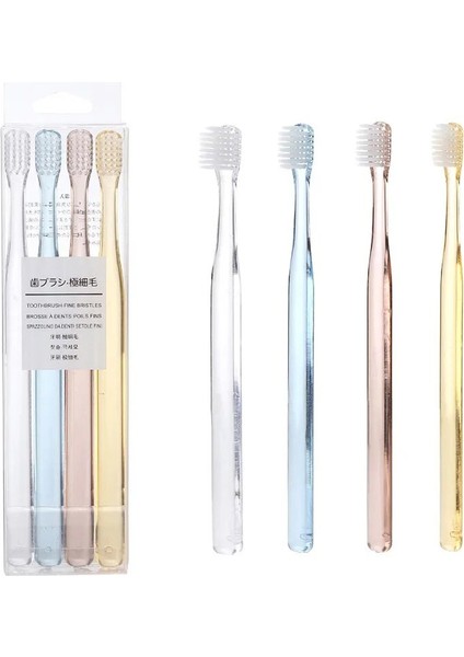 10 Paket Bambu Kömür Diş Fırçası Yetişkin Yumuşak Saç Çift Ince Saç Aile Paketi Bambu Diş Fırçası Karbon Nano Diş Fırçası (Yurt Dışından)