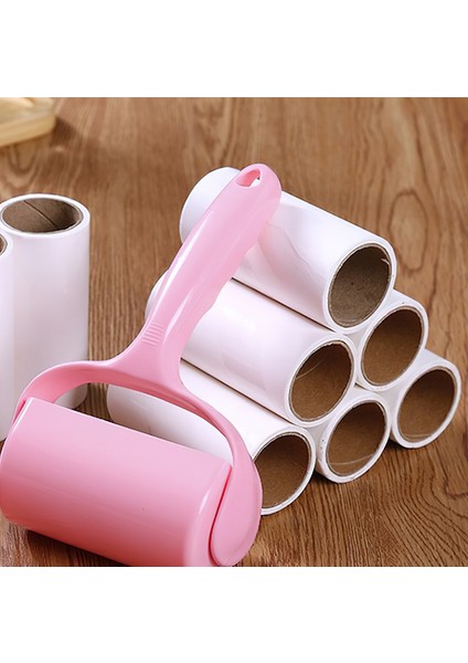 Kolu Yapışkan Rulo Pet Saç Elbise Halı Tousle Sökücü Etiket Yırtma Yapışkan Yün Rulo Kapaklı Lint Temizleme Araçları 1 Takım (Yurt Dışından)