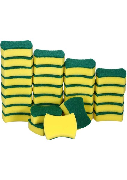 30 Adet Çok Amaçlı Çift Yüzlü Sünger Ovma Pedleri Bulaşık Yıkama Fırçalama Sünger Lekeleri Çıkarma Temizleme Ovma Fırçası Mutfak Garaj Banyo Için (Yurt Dışından)