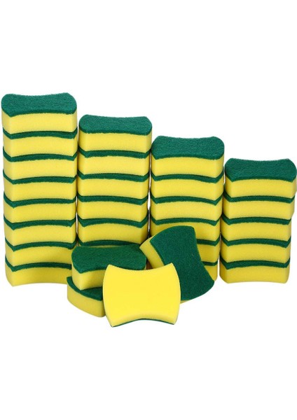 30 Adet Çok Amaçlı Çift Yüzlü Sünger Ovma Pedleri Bulaşık Yıkama Fırçalama Sünger Lekeleri Çıkarma Temizleme Ovma Fırçası Mutfak Garaj Banyo Için (Yurt Dışından) fiyatları