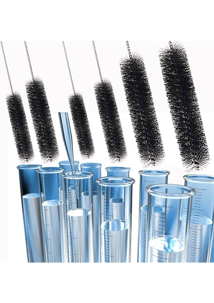 10 Adet Temiz Küçük Tel Fırça Seti Döngü Gözlük Klavyeler Takı Boru Aksesuarları Parçaları (Siyah) (Yurt Dışından)