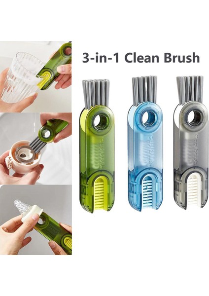 3'ü 1 Arada Çok Fonksiyonlu Fırça Fincan Ağız Temizleme Biberon Fincan Fırçası Ev Oluk Boşluğu Dönebilen Fincan Dudak Jant Temizleme Fırçası (Yurt Dışından)