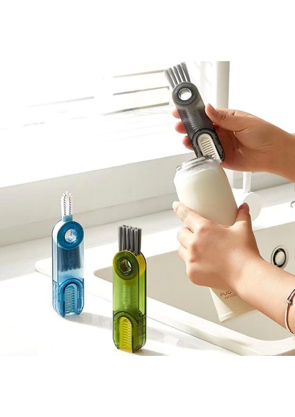 3'ü 1 Arada Çok Fonksiyonlu Fırça Fincan Ağız Temizleme Biberon Fincan Fırçası Ev Oluk Boşluğu Dönebilen Fincan Dudak Jant Temizleme Fırçası (Yurt Dışından) fırsatları