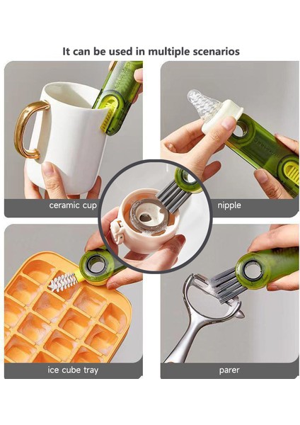 3'ü 1 Arada Çok Fonksiyonlu Fırça Fincan Ağız Temizleme Biberon Fincan Fırçası Ev Oluk Boşluğu Dönebilen Fincan Dudak Jant Temizleme Fırçası (Yurt Dışından) indirimleri