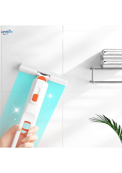 Taşınabilir Mini Paspas Asılı Tasarım Temizleme Aracı Küçük Alan Masaüstü Cam Itme Çekme Düğmesi Islak ve Ayarlanabilir Kafa (Yurt Dışından)