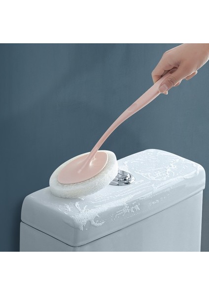 Adet Taşınabilir Tuvalet Fırçası Çok Fonksiyonlu Sünger Uzun Saplı Küvet Zemin Ev Temizlik Banyo Temizleme Fırçası-Gri (Yurt Dışından)