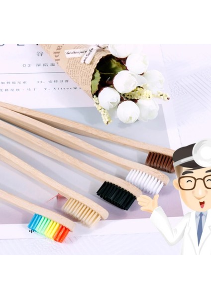 Oshıoner Renkli Çevre Dostu Bambu Diş Fırçası Ağız Bakımı Bambu Saplı Yumuşak Kıllar Diş Fırçası Beyazlatma Diş Fırçası (Yurt Dışından) fiyatları