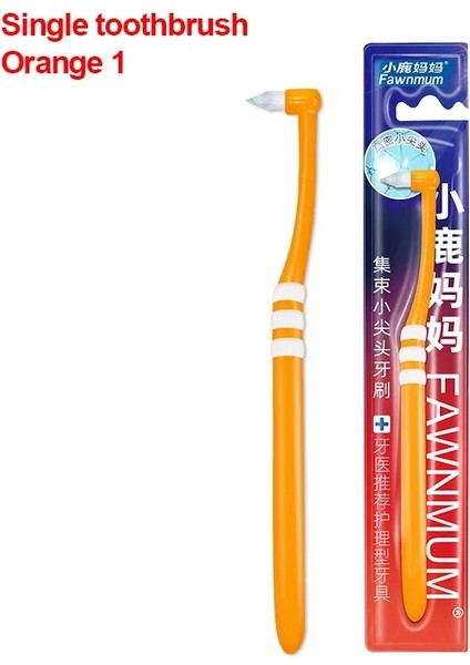 Fawnmum Ortodonti Diş Fırçası Sivri ve Düz Kafa Yumuşak Saç Düzeltme Temiz Diş Boşluğu Ipi Ağız Hijyeni Diş Parantez 1 Adet (Yurt Dışından)