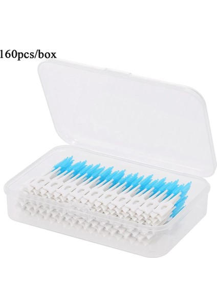 160 Adet Silikon Diş Arası Fırça Dolum Diş Çekme Dişler Arasında Temizleme Yumuşak Yetişkin Diş Arası Fırça Ağız Bakımı Diş Aracı (Yurt Dışından)