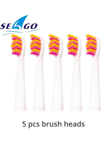 Seago Elektrikli Diş Fırçası Kafaları Yumuşak Kıl Dupont Yedek Fırça Kafaları Diş Arası Kafaları Hassas Temiz SG507/575/551 (Yurt Dışından)