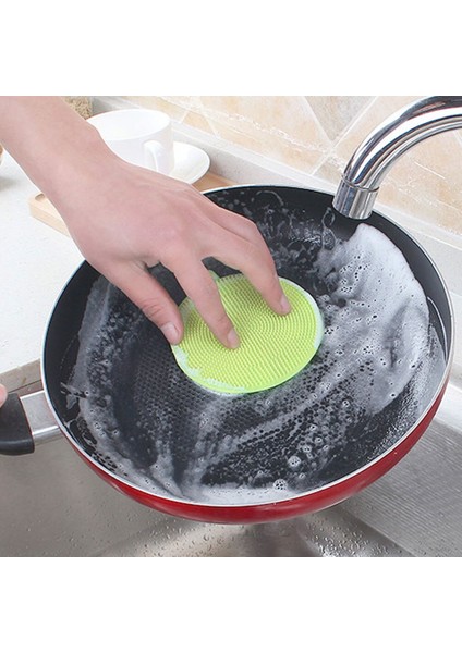[sıcak] 3 Adet Çok Fonksiyonlu Yuvarlak Silikon Çift Taraflı Bulaşık Yıkama Fırçası Temizleme Scrubber Mutfak Malzemeleri (Yurt Dışından) fiyatları