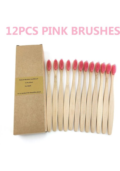 Gökkuşağı Bambu Diş Fırçası Korkuluk Fırçası Doğal Yumuşak Saç Diş Fırçası Çevre Dostu Fırçalar Ağız Temizleme Bakım Araçları (12 Adet/paket) (Yurt Dışından) fiyatları