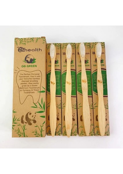 Adet/paket Çevre Bambu Kömür Diş Fırçası Ağız Sağlığı Için Düşük Karbonlu Orta Yumuşak Kıl Ahşap Saplı Diş Fırçası (Yurt Dışından)