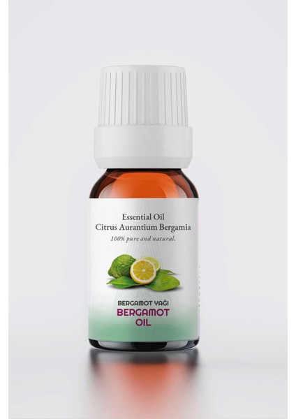 %100 Doğal Bergamot Yağı - Bergamot Oil, Cam Şişe Sprey Başlıklı 10 ml