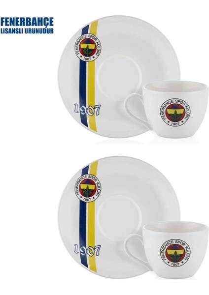 LİSANSLI FENERBAHÇE 2'Lİ PORSELEN ÇAY FİNCAN TAKIMI
