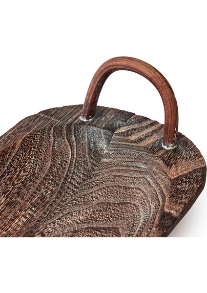 Bavola Kulplu Oval Tepsi - Büyük
