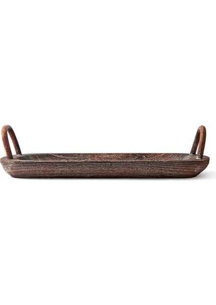 Bavola Kulplu Oval Tepsi - Büyük