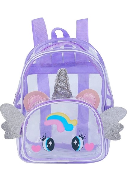 Çocuklar Unicorn Sırt Çantaları Kız Erkek Şeffaf Sevimli Çocuk Okul Çantası Sırt Çantası (Yurt Dışından)