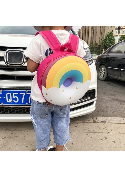 Çocuklar Sırt Çantası Sevimli Karikatür Donut Okul Çantası Anaokulu Yuvarlak Omuz Sırt Çantası (Yurt Dışından) fiyatları