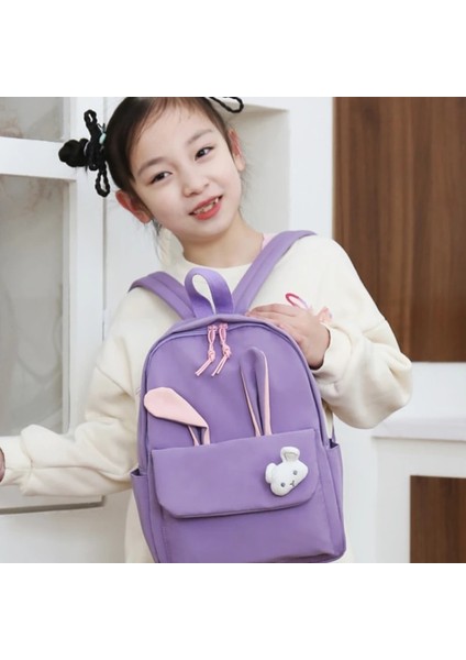 Tavşan Kulak Ilköğretim Okulu Sırt Çantası Çocuk Sırt Çantası Üç Boyutlu Kız Sevimli Hafif Okul Çocuk Sırt Çantası (Yurt Dışından) fırsatları