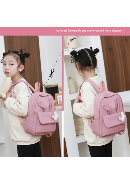 Tavşan Kulak Ilköğretim Okulu Sırt Çantası Çocuk Sırt Çantası Üç Boyutlu Kız Sevimli Hafif Okul Çocuk Sırt Çantası (Yurt Dışından) indirimleri