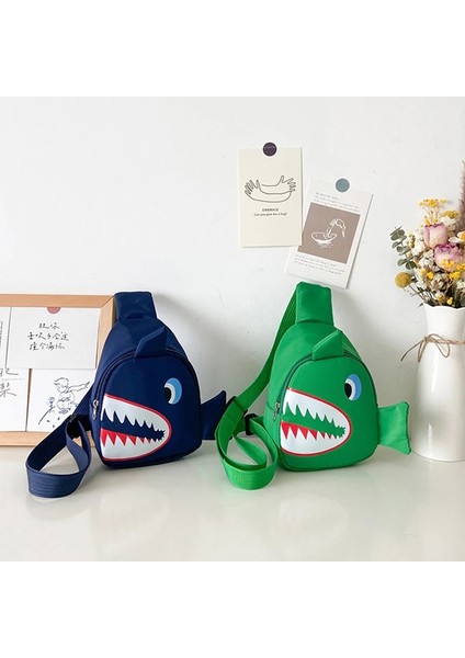 Moda Çocuk Çapraz Vücut Çanta Sevimli Trend Omuz Çantası Fermuar Bel Çantası Karikatür Köpekbalığı Baskı Çocuk Göğüs Çanta Okul Çantası (Yurt Dışından) modelleri