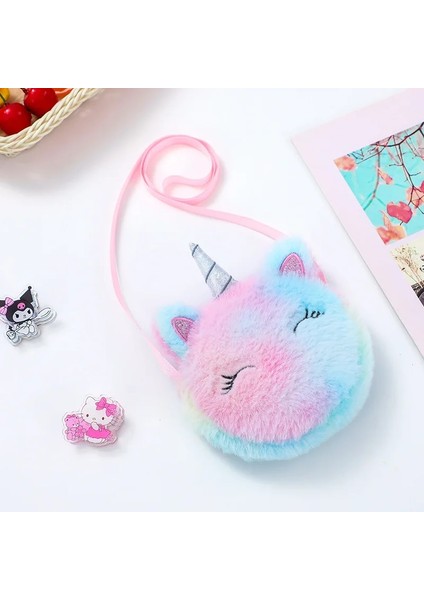 Çocuk Kız Omuzdan Askili Çanta Unicorn Hayvanlar Messenger Çanta Çocuklar Tuşları Bozuk Para Cüzdanı Sevimli Prenses Cüzdan Sevgililer Günü Hediyeleri (Yurt Dışından) modelleri