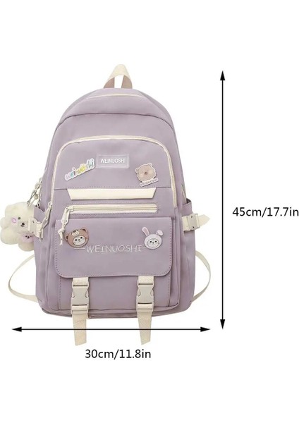 Okul Kız Sırt Çantası Okul Çantaları Genç Kızlar Için Çok Cepler Yeni Kawaii Sırt Çantası Kadın Harajuku Sevimli Mochila (Yurt Dışından)