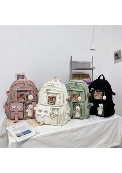 Okul Kız Sırt Çantası Okul Çantaları Genç Kızlar Için Çok Cepler Yeni Kawaii Sırt Çantası Kadın Harajuku Sevimli Mochila (Yurt Dışından) fiyatları