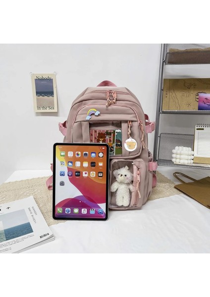 Okul Kız Sırt Çantası Okul Çantaları Genç Kızlar Için Çok Cepler Yeni Kawaii Sırt Çantası Kadın Harajuku Sevimli Mochila (Yurt Dışından) indirimleri