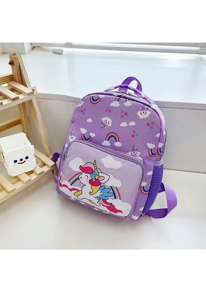 Karikatür Desen Renkli Erkek ve Kızların Küçük Sırt Çantası Öğrenci Çantaları Çocuk Seyahat Sırt Çantası (Yurt Dışından)